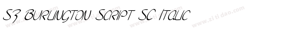 SF Burlington Script SC Italic字体转换